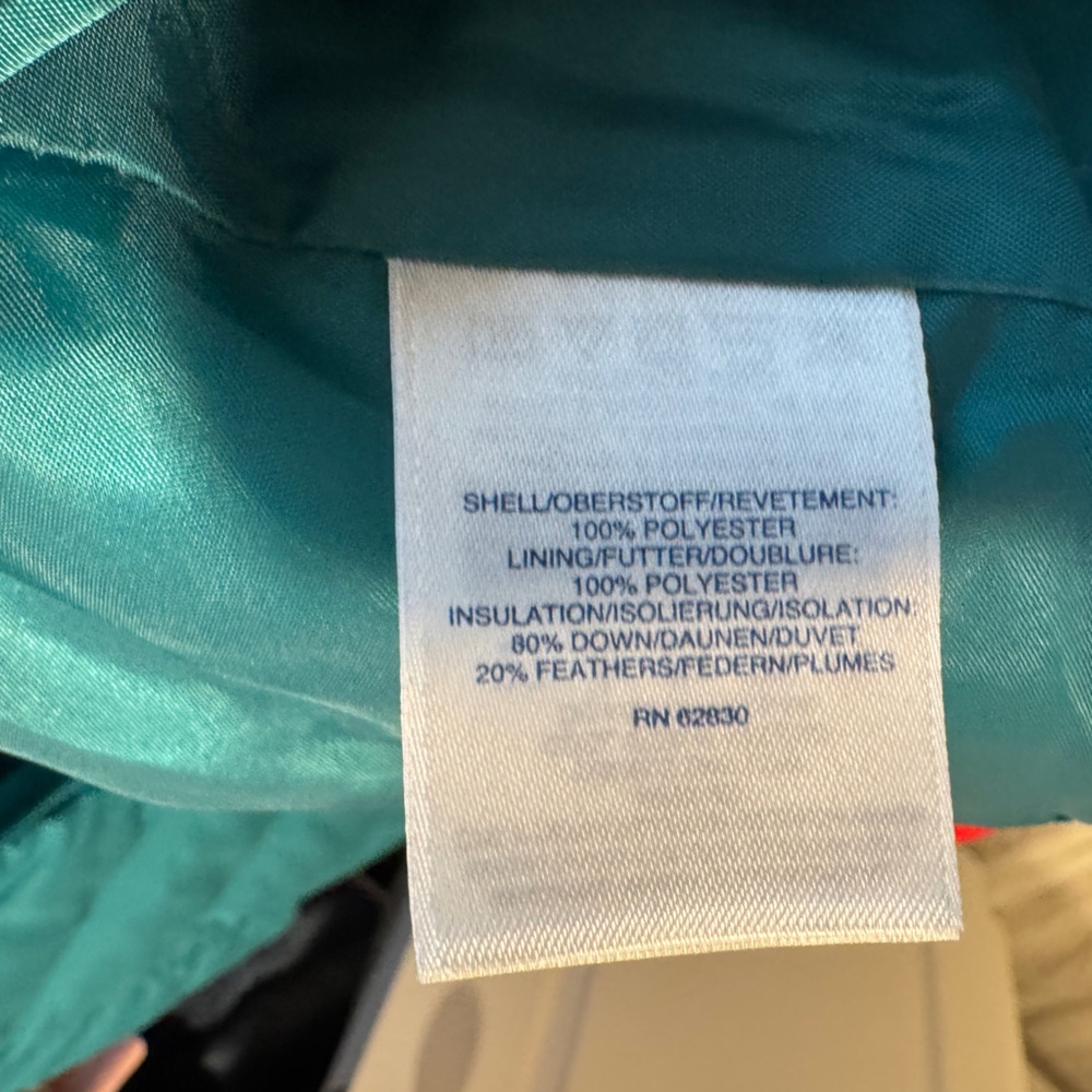Lands' End Teal Puffer Vest - Picture 4 of 4